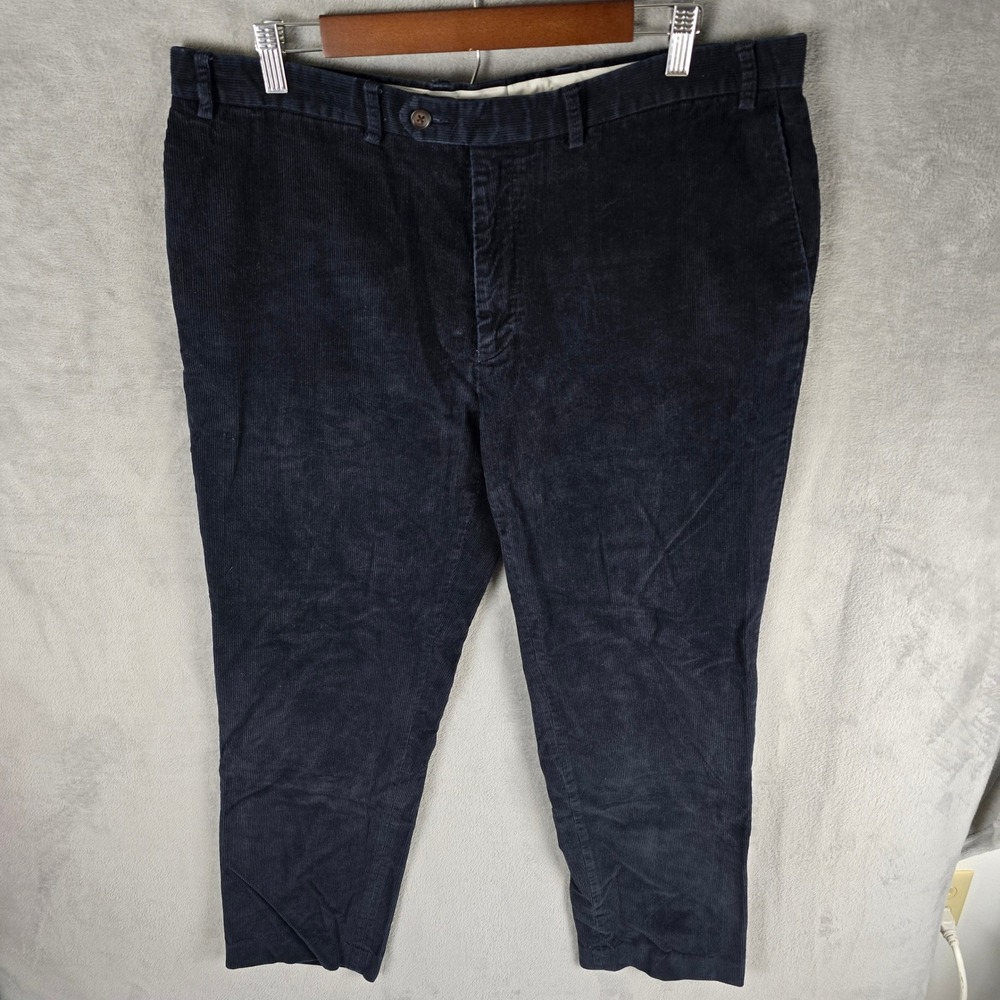 Lauren Ralph Lauren Navy Blue Corduroy Pants Men 38x31 Straight Leg Cotton